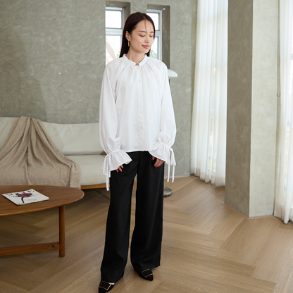 【ジレ＆パンツ セット】サラサラ素材✨シワになりにくい ジレと美脚パンツ セットアップ ブラック